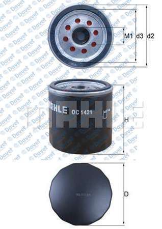 MAHLE OC1421 Yag Filtresi Astra K-Insignia B-Corsa E B14xe